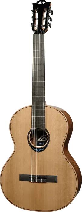 LAG Guitarra Acústica Clásica Nylon Blue Wave 2 Natural Clásica 4/4 Cedro Macizo