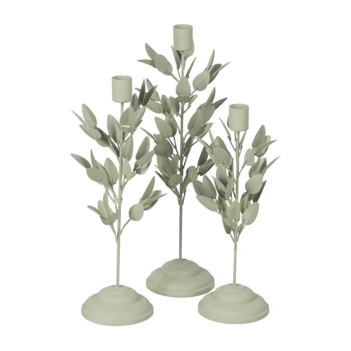 Ixia Portavelas Hojas Metal 8 x 8 x 26 cm