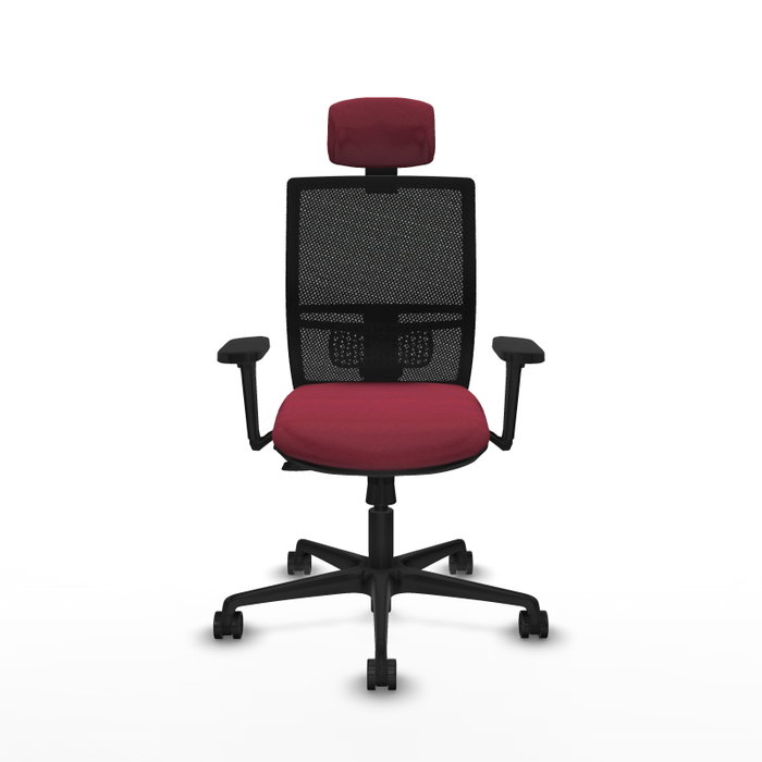 PIQUERAS Y CRESPO Silla de oficina Yunquera con Mecanismo Sincro/Traslack Granate y Negro PIQUERAS Y CRESPO Silla de oficina Yunquera con Mecanismo Sincro/Traslack Granate y Negro