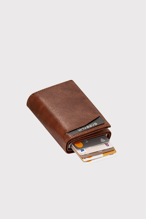 Zoozie Bags Cartera Unisex Piel de PU Color Tan Elegante y con Estilo