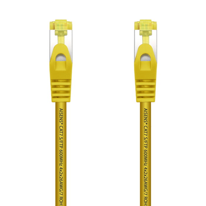 AISENS - CABLE DE RED LATIGUILLO RJ45 LSZH CAT.7 600 MHZ S/FTP PIMF AWG26, AMARILLO, 1.0M AISENS - CABLE DE RED LATIGUILLO RJ45 LSZH CAT.7 600 MHZ S/FTP PIMF AWG26, AMARILLO, 1.0M