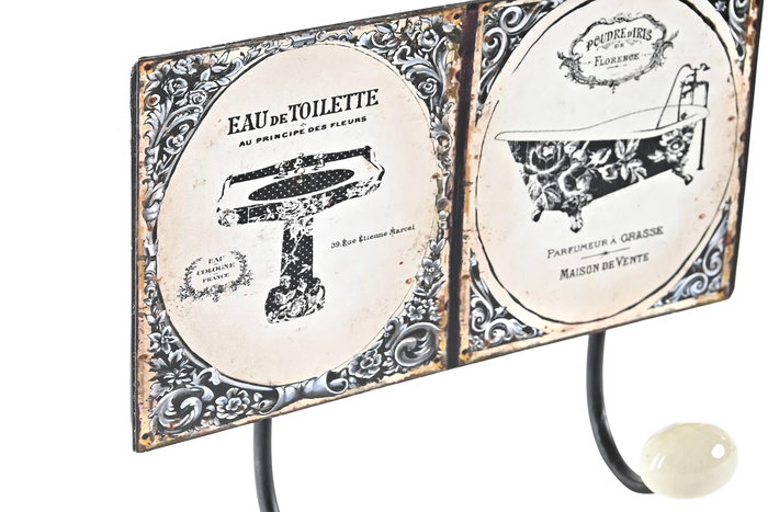 DKD Home Decor Perchero de Pared Tradicional Metal Negro Blanco 6 x 12 x 24 cm (4 Unidades) DKD Home Decor Perchero de Pared Tradicional Metal Negro Blanco 6 x 12 x 24 cm (4 Unidades)