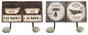 DKD Home Decor Perchero de Pared Metálico Surtido de 4 Unidades