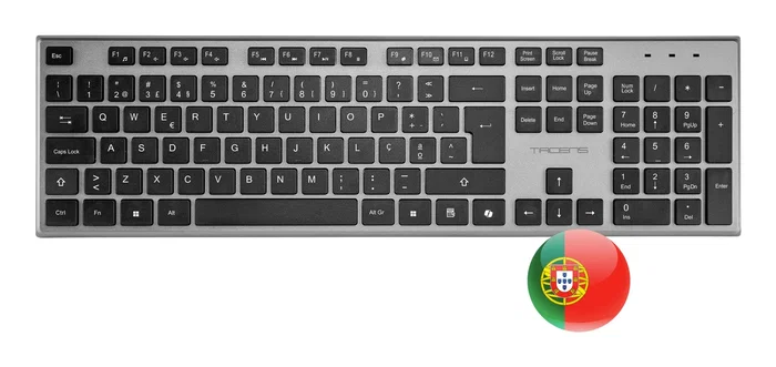 Tacens Combo Pack 3-en-1 Inalámbrico 6ZENITHPT con Tecla IA Copilot - Teclado Full-size QWERTY Portugués, Ratón 3200 DPI y Alfombrilla - para PC, Mac, PS5, Xbox Series X