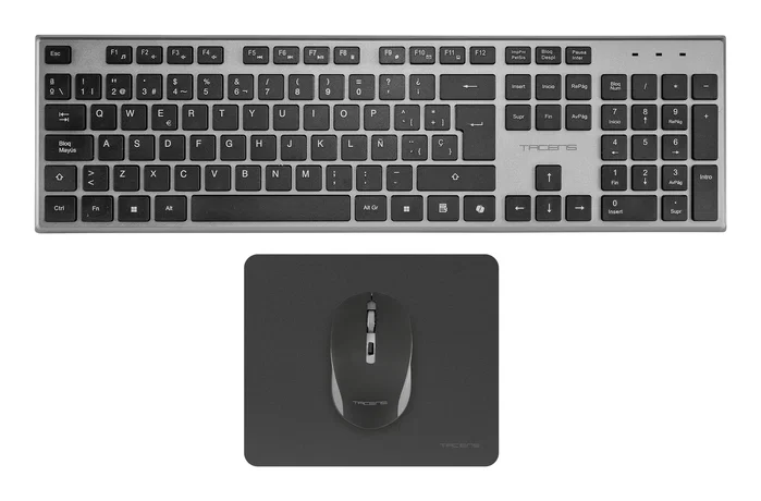 Tacens Zenith Combo Pack inalámbrico con teclado, ratón y alfombrilla QWERTY PT
