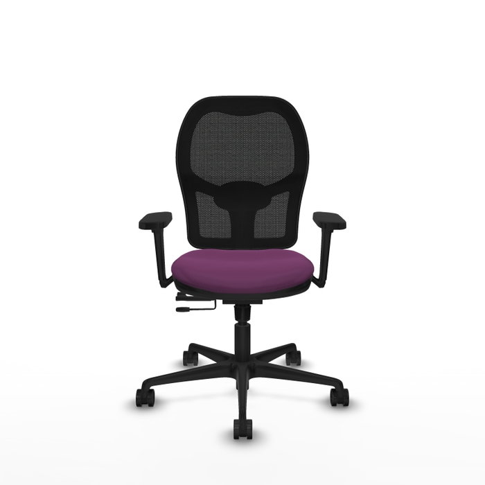 PIQUERAS Y CRESPO Silla de oficina Jorquera con mecanismo Sincro/Traslack, Morado y Negro