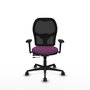 PIQUERAS Y CRESPO Silla de oficina Jorquera con mecanismo Sincro/Traslack, Morado y Negro
