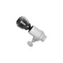 Metaltex Atomizador de Grifo 8cm Cromado Blanco 2 Funciones Chorro Ducha con Rotula y Abrazadera para Grifos sin Rosca