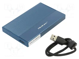 QOLTEC Carcasa de disco 2,5 pulgadas SATA III USB 3.0 Azul