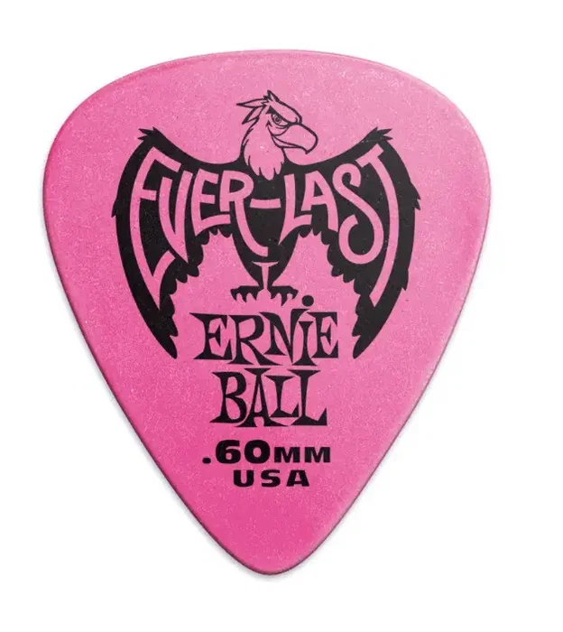 ERNIEBALL Púas 0,60 Mm Everlast Rosa - 12 Unidades Ernie Ball