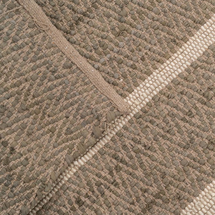 Alfombra Rayas Natural Algodón 160 X 230 cm Alfombra Rayas Natural Algodón 160 X 230 cm