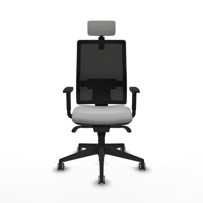 PIQUERAS Y CRESPO Silla de oficina Horna Gris claro y Negro con Mecanismo Sincro PIQUERAS Y CRESPO Silla de oficina Horna Gris claro y Negro con Mecanismo Sincro