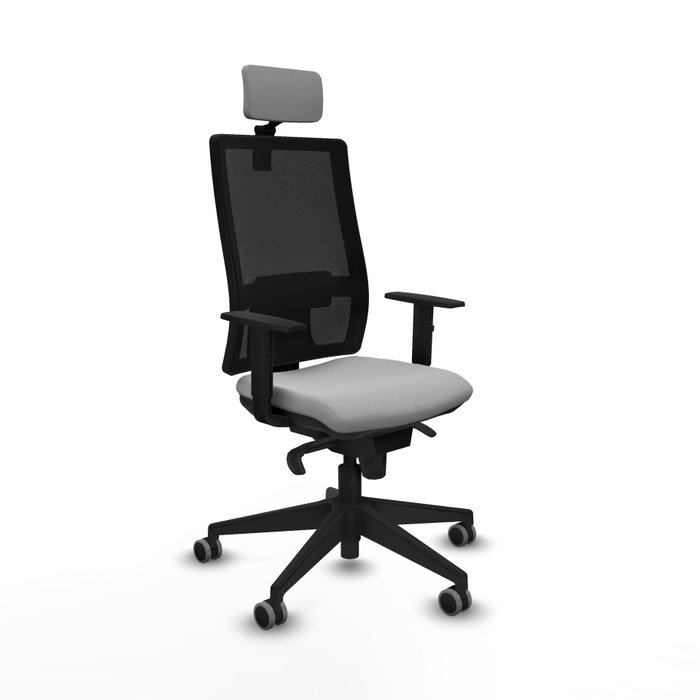 PIQUERAS Y CRESPO Silla de oficina Horna Gris claro y Negro con Mecanismo Sincro PIQUERAS Y CRESPO Silla de oficina Horna Gris claro y Negro con Mecanismo Sincro