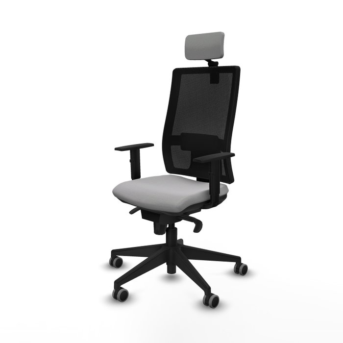 PIQUERAS Y CRESPO Silla de oficina Horna Gris claro y Negro con Mecanismo Sincro PIQUERAS Y CRESPO Silla de oficina Horna Gris claro y Negro con Mecanismo Sincro