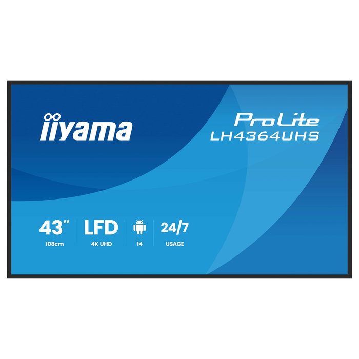 iiyama LH4364UHS-B1AG 43" LCD UHD 4K 3840x2160 LED 24/7 Wifi