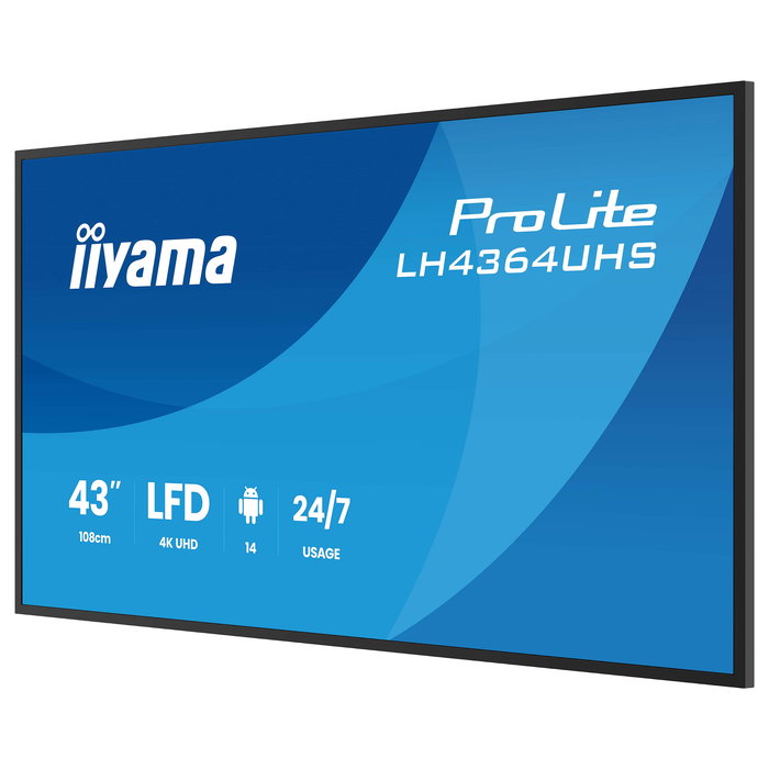 iiyama LH4364UHS-B1AG 43" LCD UHD 4K 3840x2160 LED 24/7 Wifi