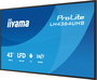 Iiyama LH4364UHS-B1AG Monitor 43" UHD 3840x2160 VA DLED 500cd/m², Android 14 OS, Operación 24/7, Incluye Soporte Pared