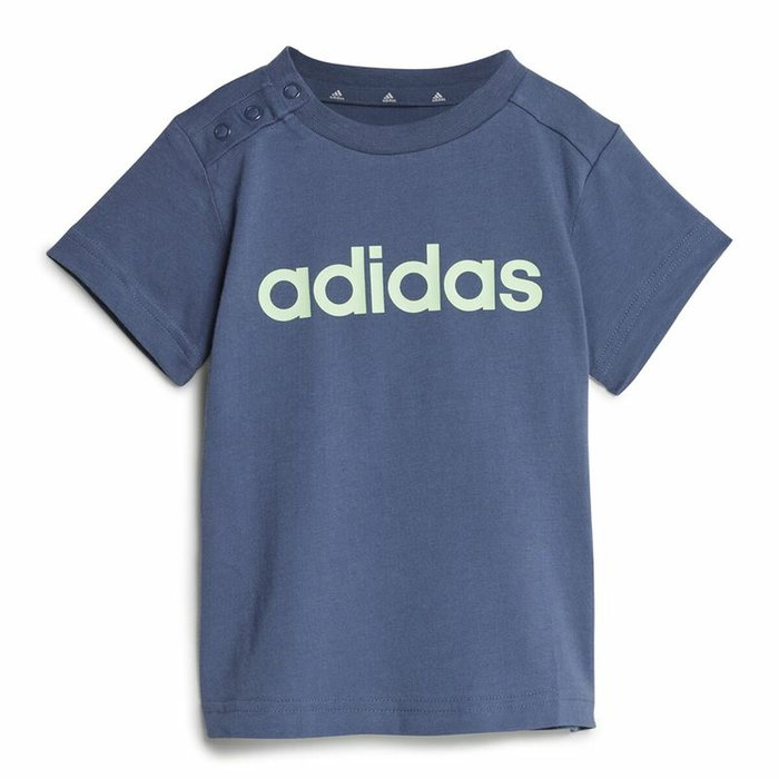 Conjunto Deportivo para Bebé Adidas I Lin Co Set Infantil Azul Gris Multicolor