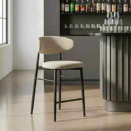 Taburete 65 cm Gris Tejido-Metal 53 X 52 X 95 cm (Set de 2)