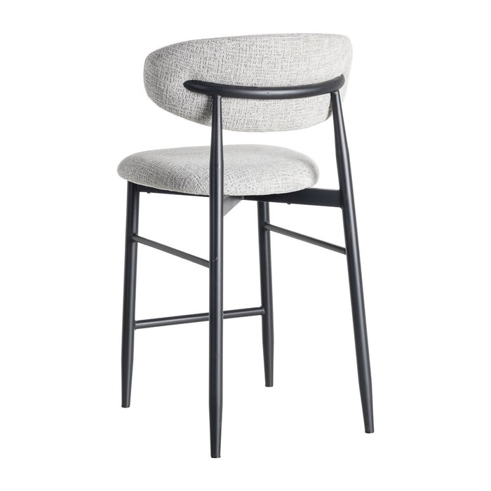 Taburete 65 cm Gris Tejido-Metal 53 X 52 X 95 cm (Set de 2)