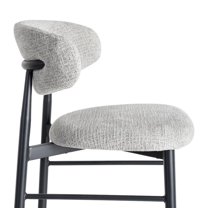 Taburete 65 cm Gris Tejido-Metal 53 X 52 X 95 cm (Set de 2)