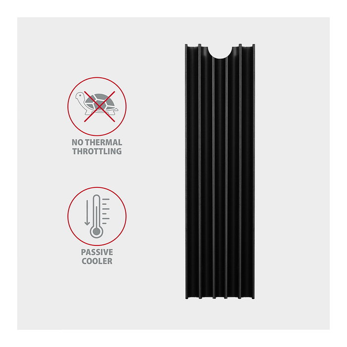 Axagon CLR-M2L10 Disipador de calor pasivo para M.2 SSD 2280, Negro