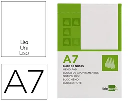 Liderpapel Bloc de notas A7 liso 80 hojas