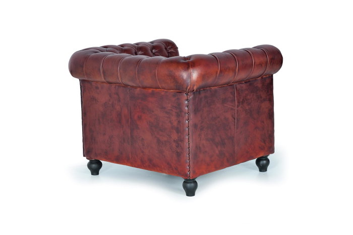 Giner Y Colomer Sofa Chester Piel Natural Marrón Envejecido 72x96x85 cm