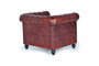 Giner Y Colomer Sofa Chester Piel Natural Marrón Envejecido 72x96x85 cm