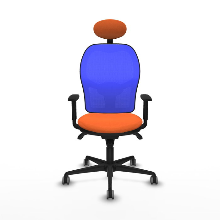 PIQUERAS Y CRESPO Silla de oficina Jorquera con mecanismo Sincro, Naranja y Azul