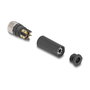 DeLOCK Conector M8 codificado A de 4 pines hembra con montaje de tornillo