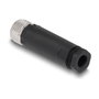 DeLOCK Conector M8 codificado A de 4 pines hembra con montaje de tornillo