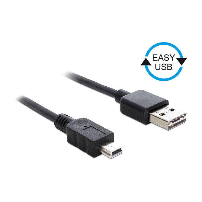 DeLOCK Cable USB 2.0 Tipo-A a Mini-B, 0,5 m, Negro DeLOCK Cable USB 2.0 Tipo-A a Mini-B, 0,5 m, Negro