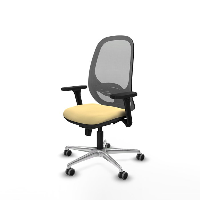 PIQUERAS Y CRESPO Silla de oficina Cilanco con mecanismo Sincro, Crema y Gris PIQUERAS Y CRESPO Silla de oficina Cilanco con mecanismo Sincro, Crema y Gris