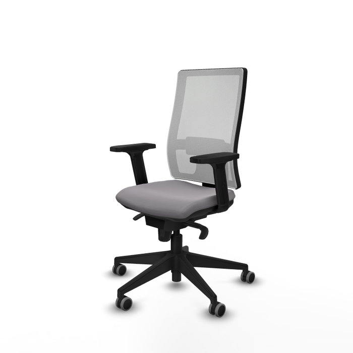 PIQUERAS Y CRESPO Silla de oficina Horna con mecanismo Sincro, Gris y Blanco