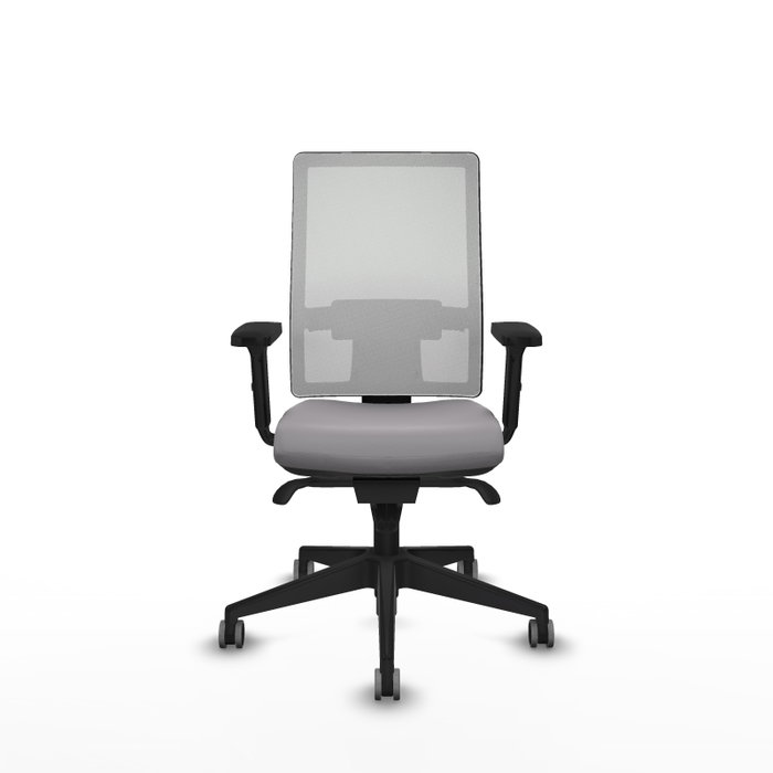 PIQUERAS Y CRESPO Silla de oficina Horna con mecanismo Sincro, Gris y Blanco