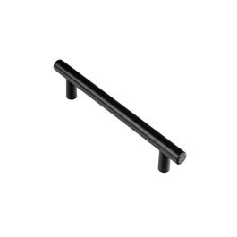 Rei Tiradores de Mueble Tipo Asa Acero Inoxidable Negro Mate Mod. 891h 128mm Entrepuntos - Blister 4 Unidades