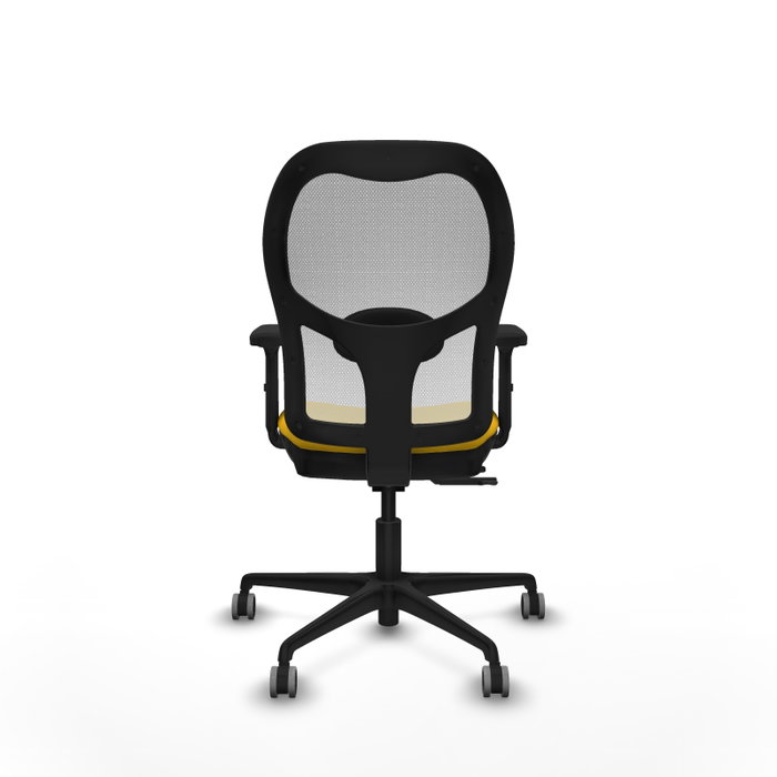 PIQUERAS Y CRESPO Silla de oficina Jorquera con mecanismo Sincro/Traslack, Amarillo y Blanco PIQUERAS Y CRESPO Silla de oficina Jorquera con mecanismo Sincro/Traslack, Amarillo y Blanco