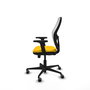 PIQUERAS Y CRESPO Silla de oficina Jorquera con mecanismo Sincro/Traslack, Amarillo y Blanco