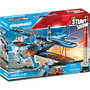 Playmobil Stuntshow Biplano Phoenix con 5 Sonidos de Motor, Accesorios de Vuelo y Figuras para Construir Pistas Emocionantes