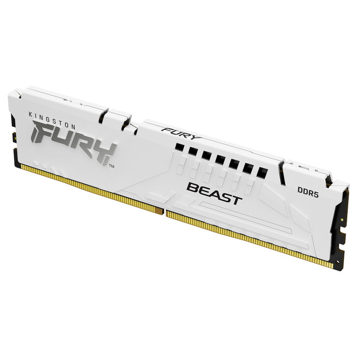 Kingston FURY Beast 16GB (1x16GB) DDR5 RAM 5200MHz CL40 DIMM Memoria PC XMP 3.0 Disipador Térmico Blanco Kingston FURY Beast 16GB (1x16GB) DDR5 RAM 5200MHz CL40 DIMM Memoria PC XMP 3.0 Disipador Térmico Blanco