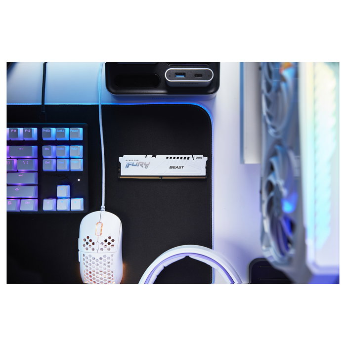 Kingston FURY Beast 16GB (1x16GB) DDR5 RAM 5200MHz CL40 DIMM Memoria PC XMP 3.0 Disipador Térmico Blanco Kingston FURY Beast 16GB (1x16GB) DDR5 RAM 5200MHz CL40 DIMM Memoria PC XMP 3.0 Disipador Térmico Blanco