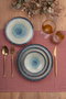 Hermia GBSATN24KY4R25015 Vajilla de Porcelana de 24 Piezas Apta para Lavavajillas y Microondas Elegante y Duradera para Uso Diario y Ocasiones Especiales