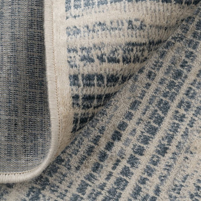 Ixia Alfombra Beige-Azul de Viscosa 160 x 230 cm