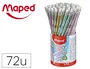 MAPED Lápices de Grafito Deco Glitter con Goma, 72 Unidades Surtidas HB