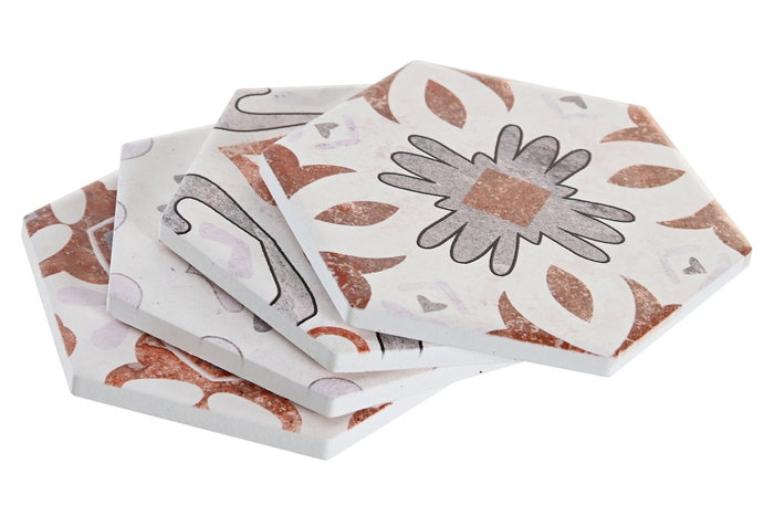 DKD Home Decor Salvamanteles de Dolomite Azulejos 20x20x0,7 cm Surtido de 4 DKD Home Decor Salvamanteles de Dolomite Azulejos 20x20x0,7 cm Surtido de 4
