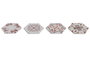 DKD Home Decor Salvamanteles de Dolomite Azulejos 20x20x0,7 cm Surtido de 4