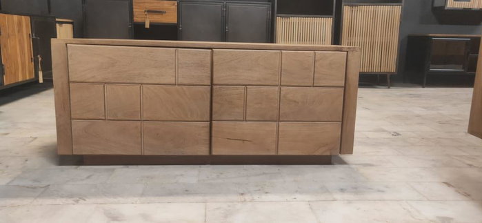 DKD Home Decor Mueble TV Mango Natural 110 x 50 x 46 cm