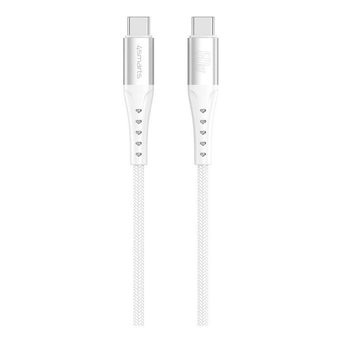 4smarts 541452 Cable USB-C a USB-C PrimeCord, Carga Rápida 60W, 1.5m, Blanco 4smarts 541452 Cable USB-C a USB-C PrimeCord, Carga Rápida 60W, 1.5m, Blanco