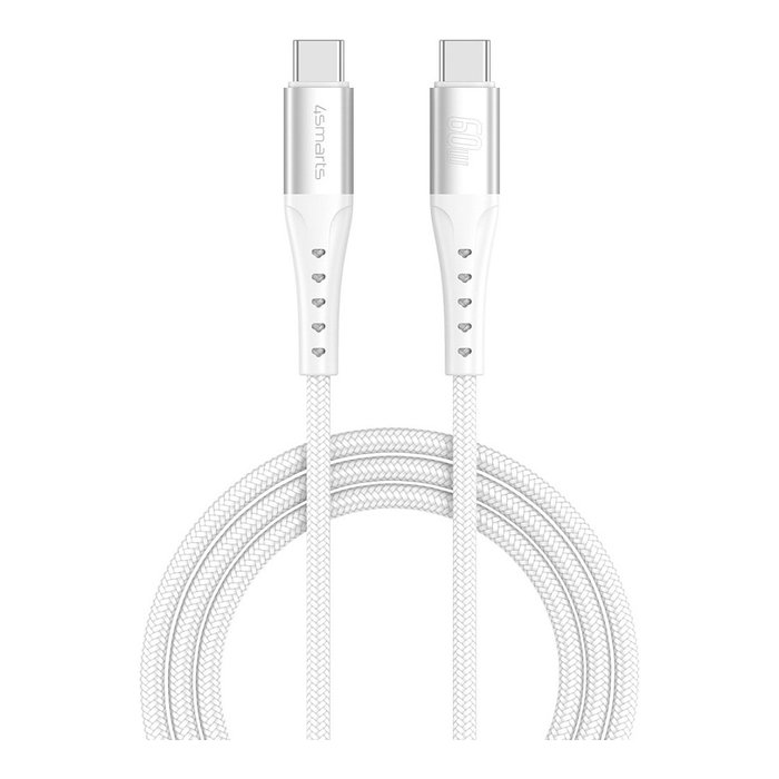 4smarts 541452 Cable USB-C a USB-C PrimeCord, Carga Rápida 60W, 1.5m, Blanco 4smarts 541452 Cable USB-C a USB-C PrimeCord, Carga Rápida 60W, 1.5m, Blanco